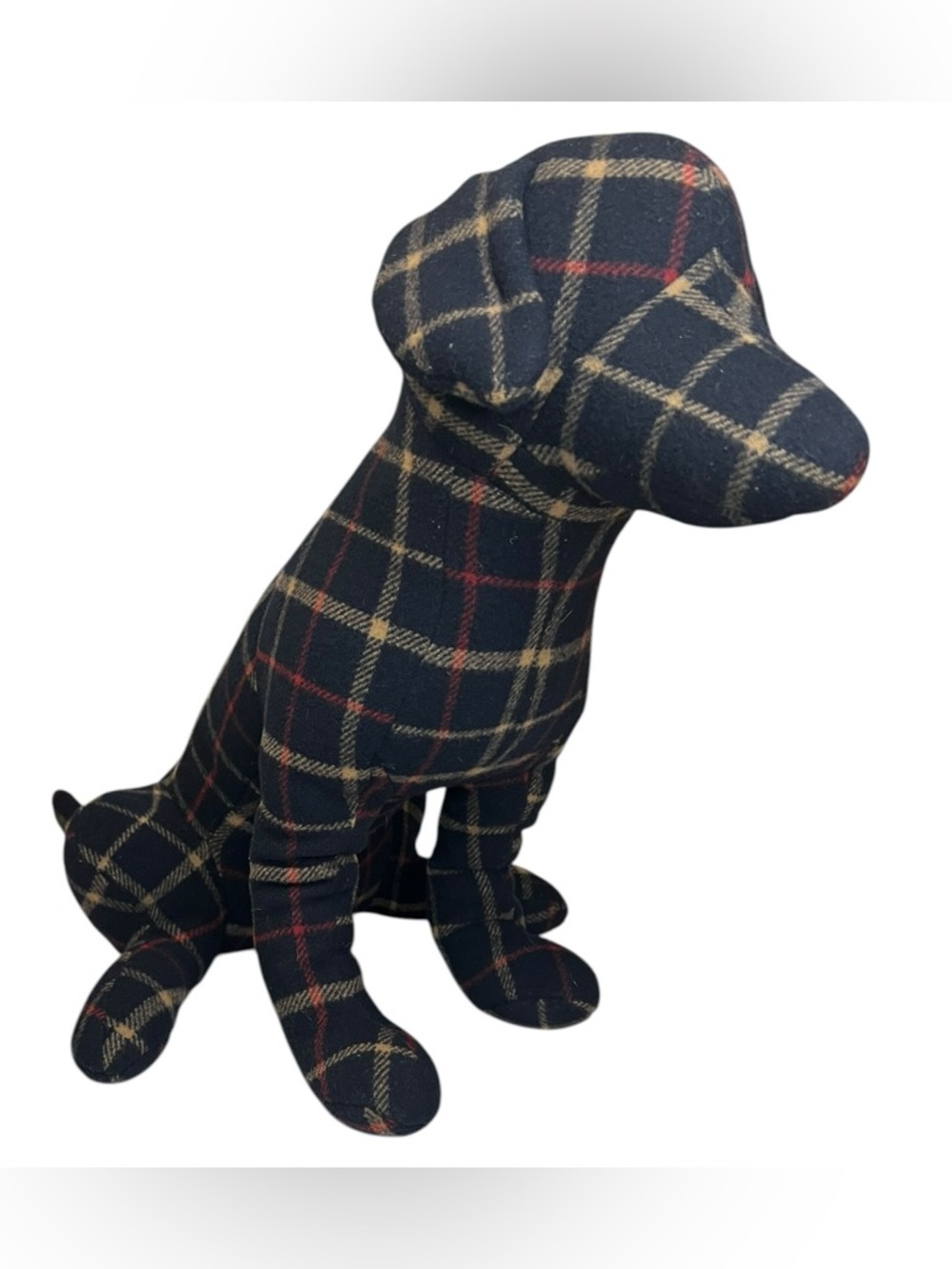 Brooks Brothers 28” Wool Plaid Dog Stuffed Animal Tartan Preppy Decor Display